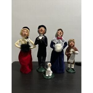 Byers' Choice 1991-92 The Carolers Lot Of 5 Holy Bible Man, Women, Boy Joyeux